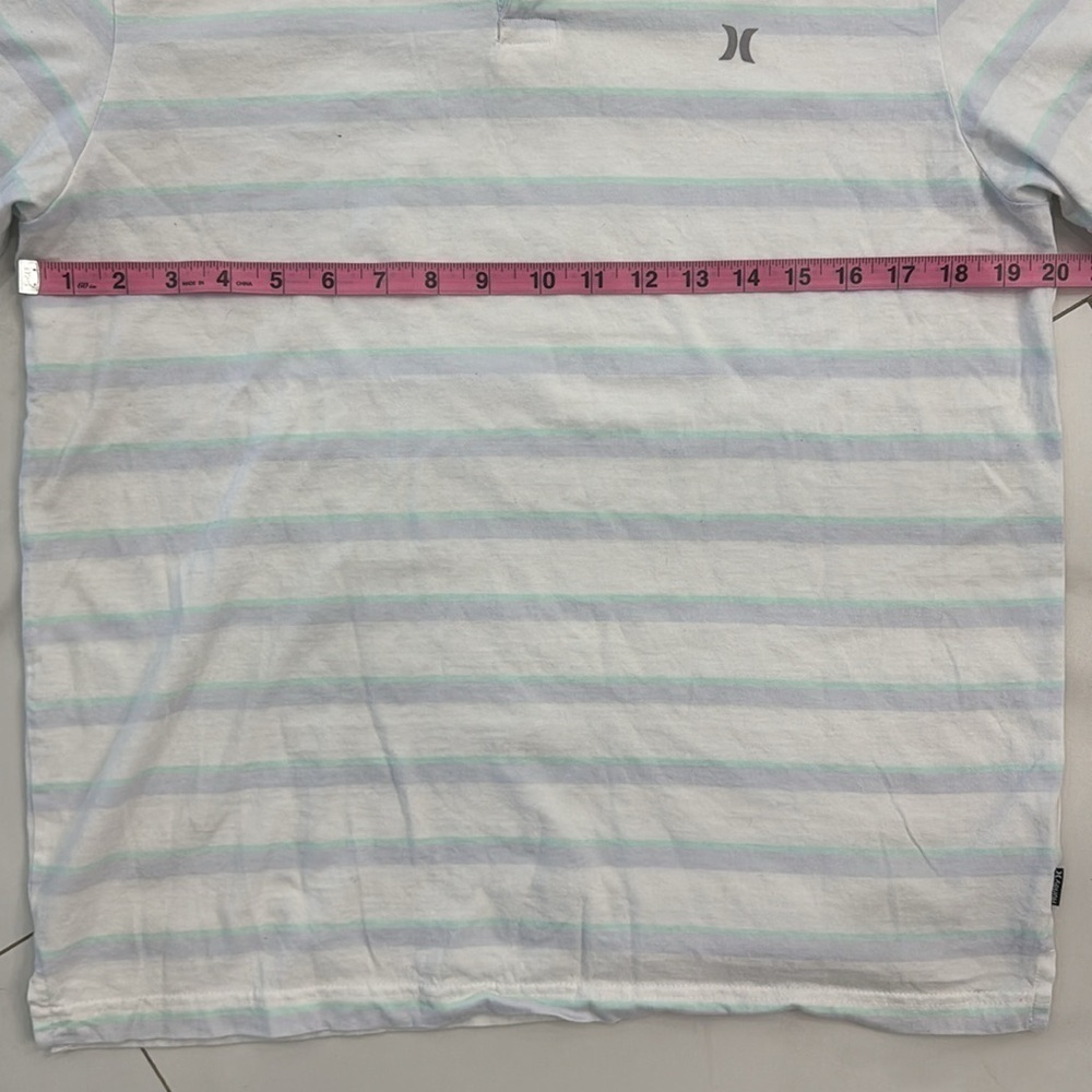 Hurley Coastal Dunes CTN Jersey Cotton Striped Polo Shirt.  Sz M - Picture 6 of 10